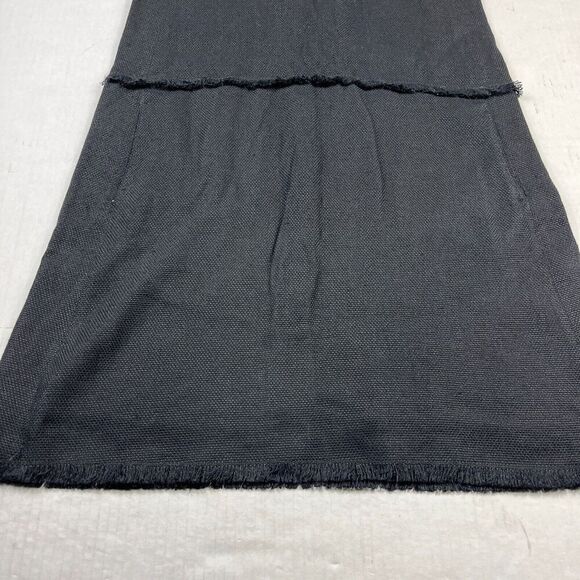 'S Max Mara Shift Dress Black Sleeveless Fringe Back Zip Work Casual Size 6/8 - Picture 2 of 12
